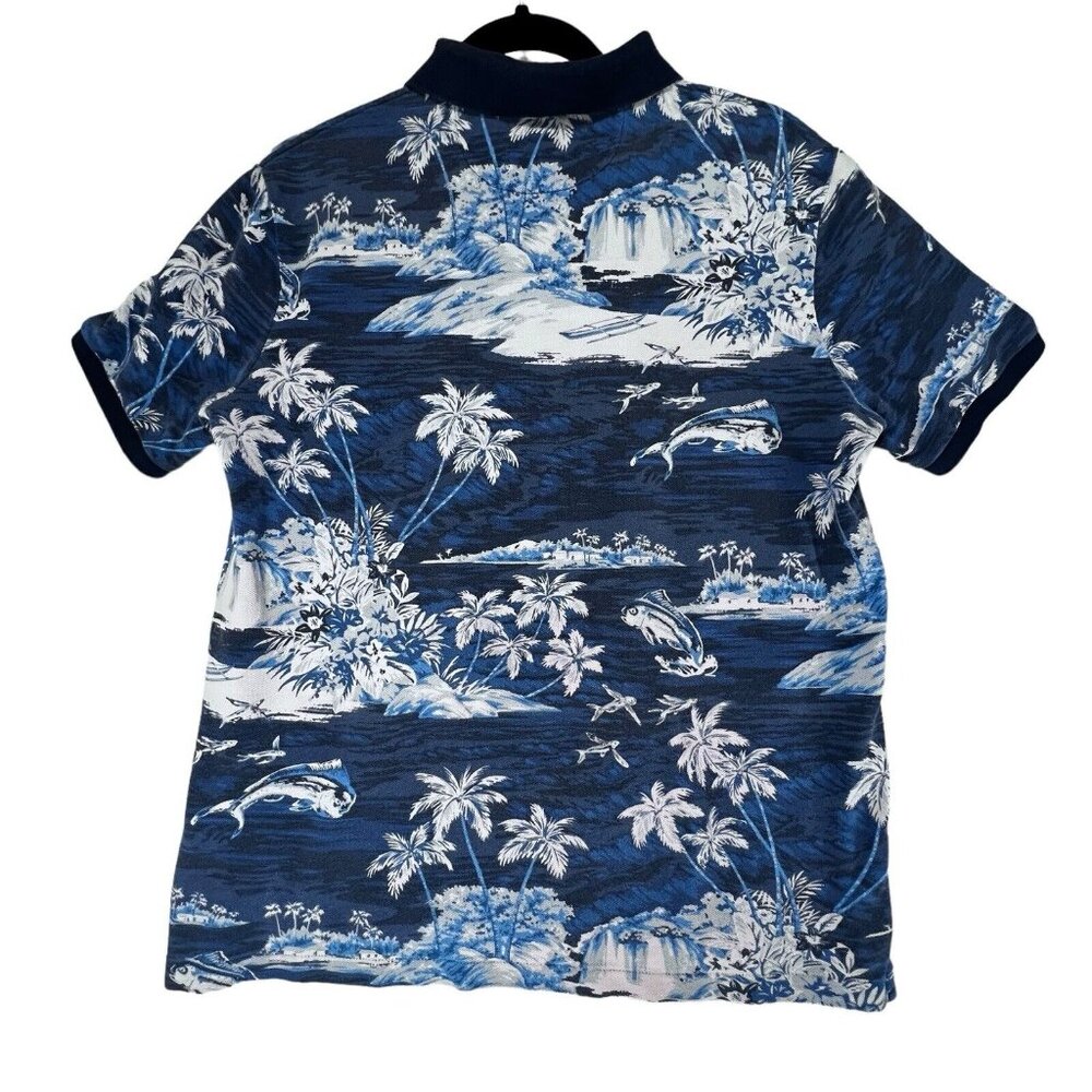 Polo Ralph Lauren Tropical Fish Shirt All Over Mens Med Blue Button Down Classic - Picture 4 of 14